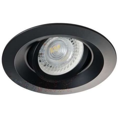 Anneau décoratif encastré - Spot plafond alu noir mat - Ø99mm - COLIE