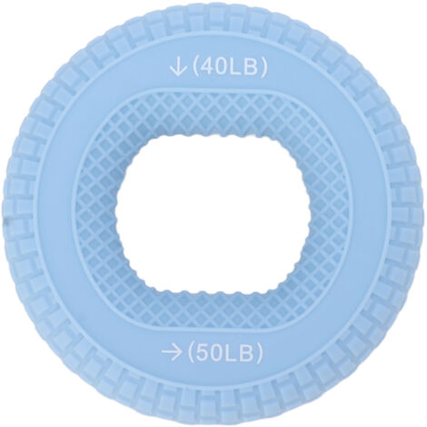 Anneau d'entraînement de force de préhension en silicone - Renforceur de main et avant-bras pour exercices de rééducation - Bleu, 40-50LB