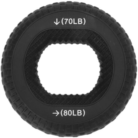 Anneau d'entraînement de force de préhension en silicone - Renforceur de main et avant-bras pour exercices de rééducation - Noir, 70-80LB