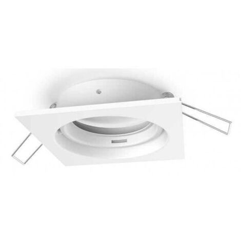 Anneau d'entrée rotatif carré avec terre l.8xw.8xh.0,3cm white
