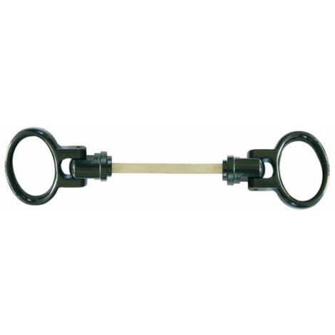 Anneau double pour serrure de volet inox noir carré 7 x 80 mm - TORBEL INDUSTRIE