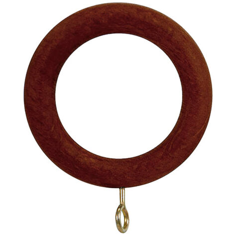 Anneau en bois lisse avec boucle 40x60 mm. Noyer