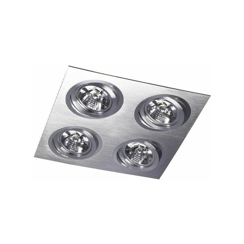 Cristalrecord - Anneau encastré en aluminium helium QR111 (4 lumières) cr 03-074-00-003