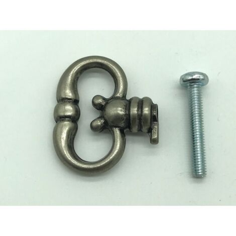 Anneau fausse clé anglaise - en laiton finition vieux fer - 28 x 32 mm - CADAP