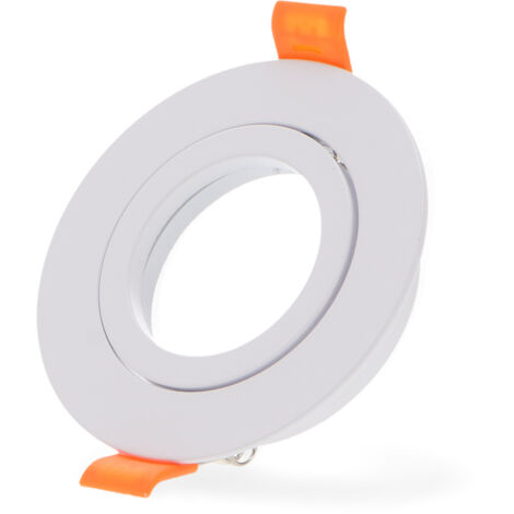Anneau inclinable rond blanc série Luxury pour GU10/MR16 - Ledme - LM4322