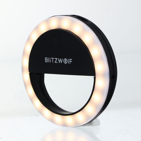 Anneau lumineux Portable Ring Light 600mAh 1000 Lumens Haute Luminosité Selfie Lights BlitzWolf® BW-SL0 Pro LED LAVENTE
