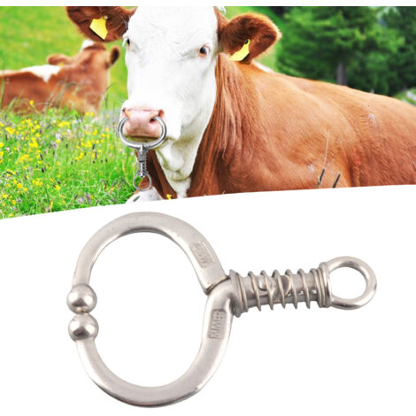 [Anneau Nasal pour Bovins] Anneau Nasal pour Bovins avec Ressort en Acier Inoxydable pour Fermes