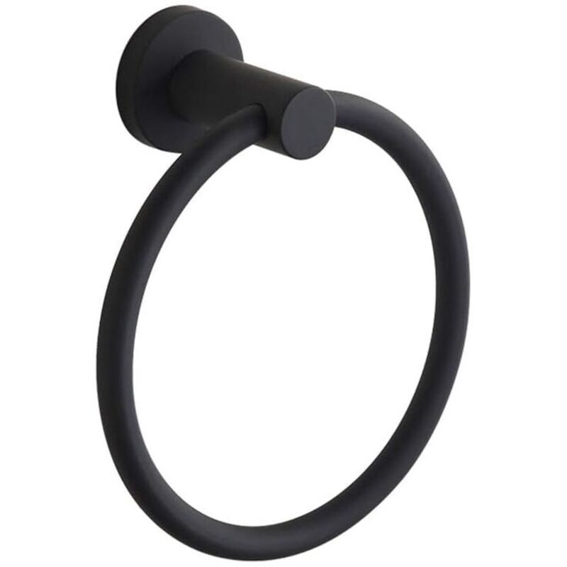 Anneau porte-serviette mural en acier inoxydable 304 pour salle de bain Noir