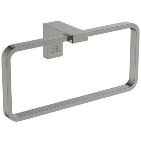 Anneau porte-serviettes CONCA carré silver storm IDEAL STANDARD