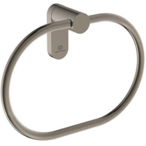 Anneau porte-serviettes CONCA rond argent tempête IDEAL STANDARD
