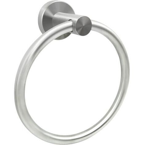 Anneau porte-serviettes mural, 1 pièce, porte-serviettes, porte-serviettes, matériel de salle de bain, porte-serviettes rond simple en acier inoxydable SUS 304 (argent)