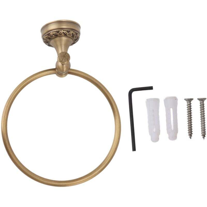 Anneau Porte Serviette Bain Rond Cuivre Support Mural Douche Main Salle De Bains