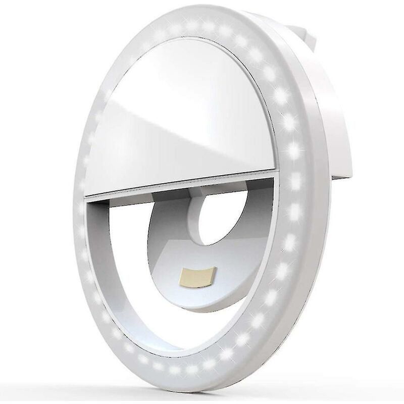 Ahlsen Anneau rechargeable portable à clipser avec 28 LED Ph Photographie, appareil photo vidéo, maquillage de fille - white