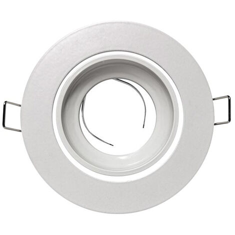 Anneau rond ø105mm Blanc/Blanc pour spot à encastrer orientable sans ampoule - Digilamp