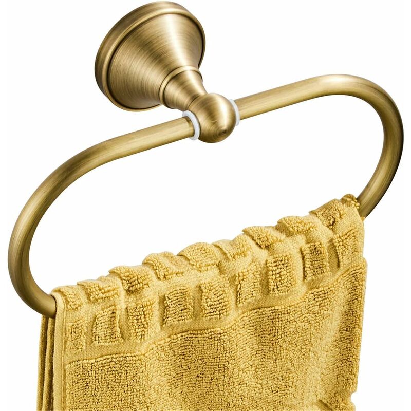 Serbia - Anneau-Torchon Porte-Serviette(Bronze brossé) Ovale en Laiton Antique Support-Serviette pour Accessoires de Cuisine Salle de Bain fixé au Mur