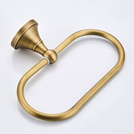 Anneau-Torchon Porte-serviette ovale en Laiton Antique Support-serviette pour accessoires de Cuisine Salle de Bain fixé au mur, Bronze brossé