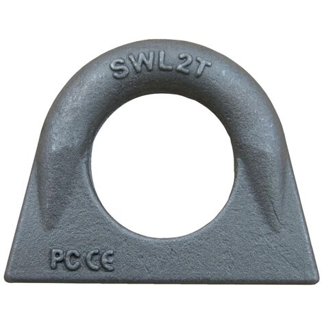 Anneaux à souder droits acier brut CMU 1000 kg, pour câble de diamètre 13 mm - PRAMAC