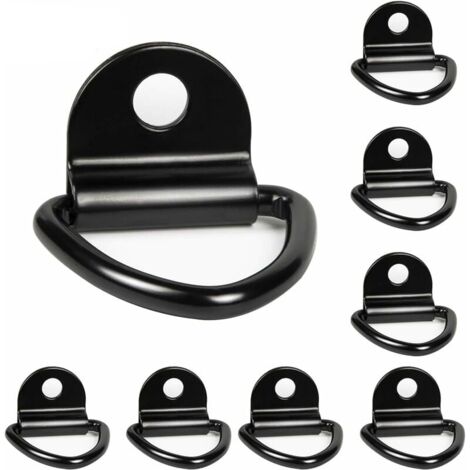 Anneaux D - Acier Inoxydable - Charge Maximale 450 kg - Pour Remorques Camions Bateaux Kayaks - Lot de 8