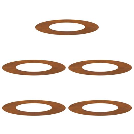 Anneaux d'arbre plats 5 pcs Marron 40 / 70 cm CFW67674