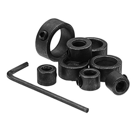 Anneaux d'arrêt de profondeur de foret 8 pièces 3-16 mm avec clé MCBOSON
