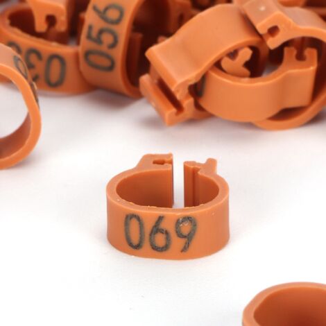 Anneaux de Jambe Pigeons Bague Pied 001‑100 · Modele 8x5mm · Matiere Plastique · Quantite 100 Pcs · Pour Pigeons Adultes Oiseaux Rapides