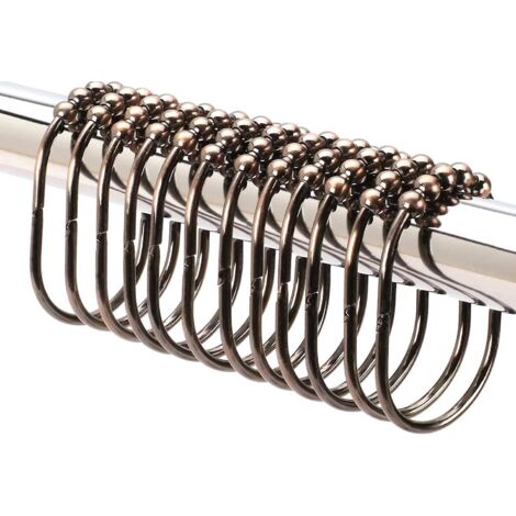 anneaux De Rideau De Douche Accessoire Salle De Bain Barre De Douche Avec Pince Pour Une Accroche Tringle Rideau Sans Percage Accessoire Salle De