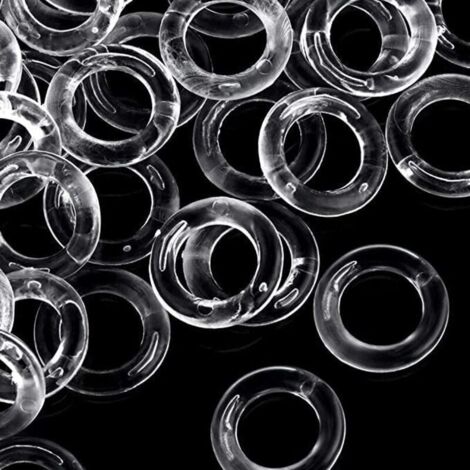 Anneaux de rideaux en plastique transparent pour stores romains – Lot de 200 pièces, Ø ext. 13 mm / int. 8 mm