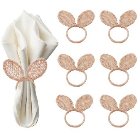 Anneaux de serviette tissés à la main pour Pâques, cercles de serviette décoratifs