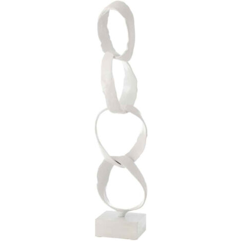 Anneaux Déco sur Pied "Jarvis" 56cm Blanc