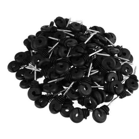 Anneaux D'isolateurs Anneaux de Clôture de Clôture de Clôture électrique 100pcs Isolateur de Bague électrique à Vis Courte pour Clôture de Ferme électrique
