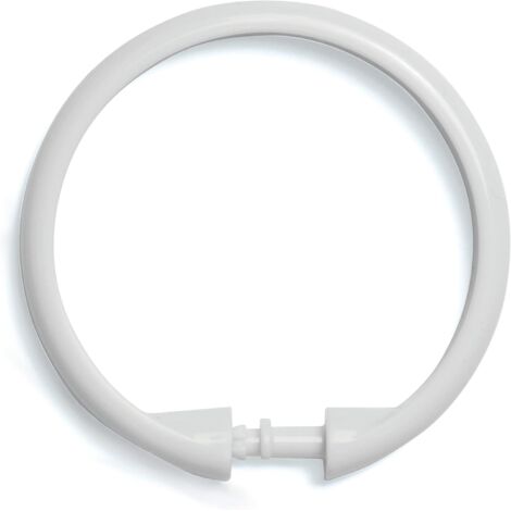 Anneaux Pour Rideau De Douche - Plastique Lisse Antirouille - Adaptés Tiges Standards - Usage Salle De Bain Cuisine Jardin - Lot De 12