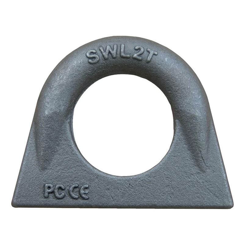 Anneaux à souder droits acier brut CMU 2000 kg, pour câble de diamètre 18 mm - PRAMAC