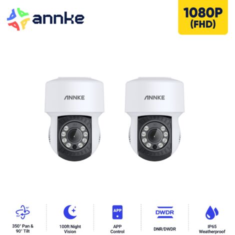 ANNKE 2PCS 3K PT PoE ​​Dome Security Camera, Color Night Vision, Motion Detection, Two Way Audio