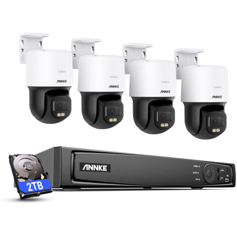 ANNKE 3K Outdoor Security PoE Camera System with 340° Pan & 110° Tilt Smart AI Detection