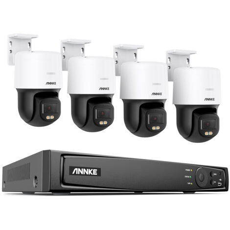 ANNKE 3K PT PoE Security Camera System with PT Auto-Tracking Color Night Vision IP66