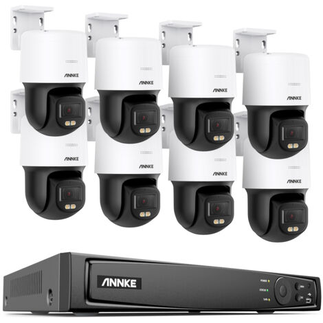 ANNKE 3K Wired Outdoor PoE Security Camera System with PT Auto-Tracking Two-way Audio
