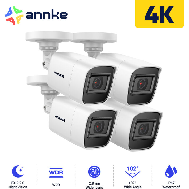 

ANNKE Cámara de alta claridad 4K (8MP) Hasta 30 m de visión nocturna con Smart IR