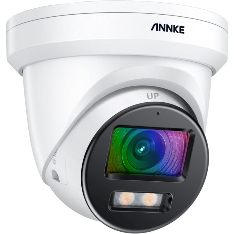 4K Caméra de Surveillance Extérieure PoE ip Ultra hd 8MP, Summum de la Vision Nocturne Polychrome, avec Super Ouverture de f/1.0, Lumière d'appoint