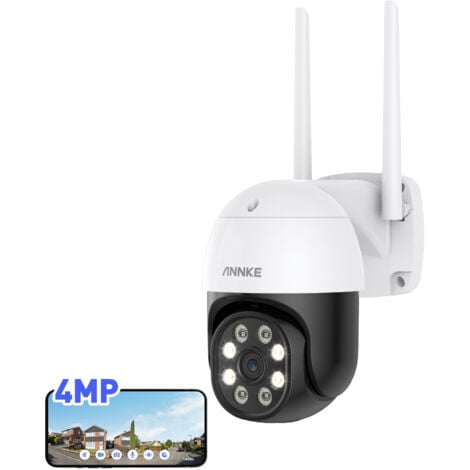 ANNKE 4MP Caméras de Surveillance WiFi Extérieure 350°PTZ Caméra Détection Mouvement Vision Nocturne Couleur Audio Bidirectionnel Caméra