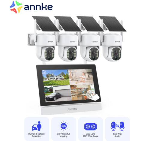 ANNKE 4MP Wireless Security Camera with PIR Motion Sensor Human Detection Color Night Vision Camera Weatherproof 12PCS