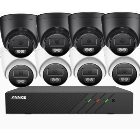 ANNKE 5MP Outdoor Security Camera Kit, 8 Color Night Vision Cameras, Motion Detection