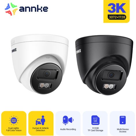 ANNKE 5MP PoE Security Camera, Color Night Vision,Smart Dual Light,Remote Access,2PCS