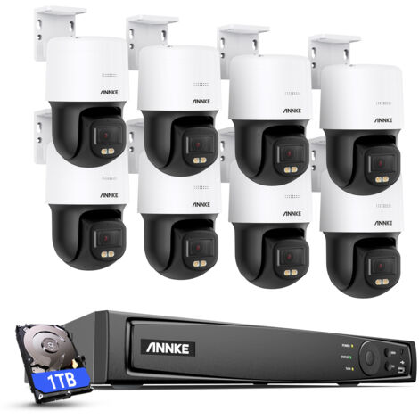 ANNKE 5MP Wired Outdoor Security PoE Camera System with Color Night Vision Smart AI Detection