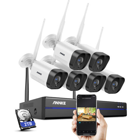 ANRAN WLAN 2.0MP WIFI Überwachungskamera CCTV Außen Funk Sicherheitssystem Nacht 