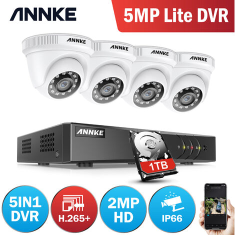 DVR ANNKE ANNKE 4 Channel CCTV Camera System Two Cameras & Lite H.264 No Hard Drive 