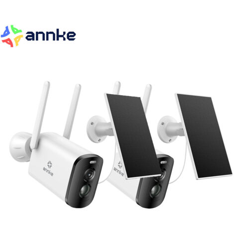ANNKE Dual LightSolar Panel with 4MP Camera for Home Security with PIR Detection IP65