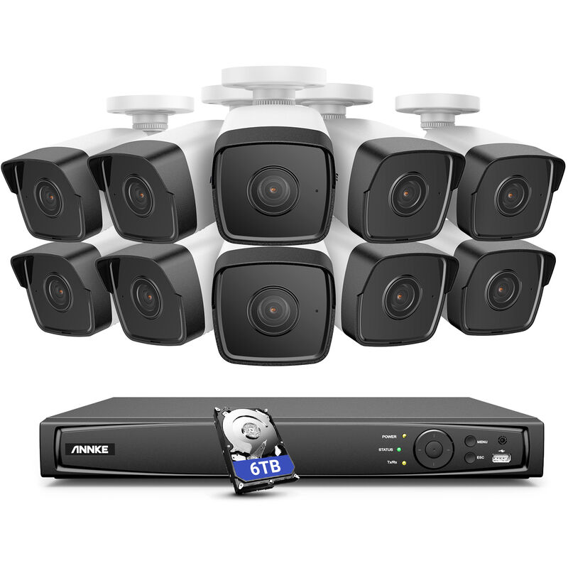 EXVIST 5MP Dual Light RTMP Camera, HD 5MP Compact PoE Dome IP Camera, Compatible with Hikvision, 2.8mm, Built-in Audio, RTMP to YouTube, Facebook etc
