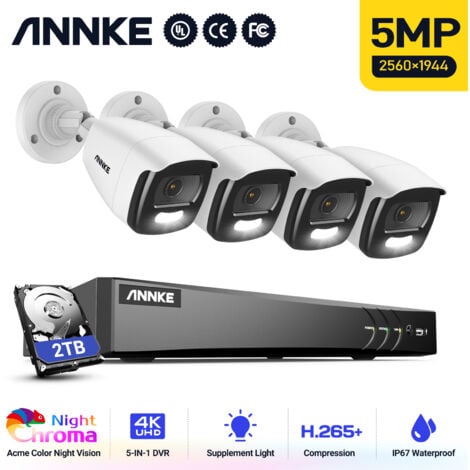 ANNKE NC800 4K UHD PoE-Überwachungskameras, echte Nachtsicht, Bullet-IP-Audio-Überwachungskamera mit KI-Menschenerkennung, für CCTV-Überwachung im Freien