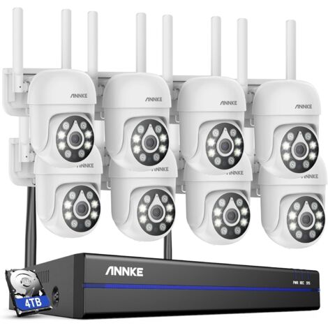 ANNKE Outdoor Wireless Surveillance Security Camera System with PIR Detection Auto Tracking