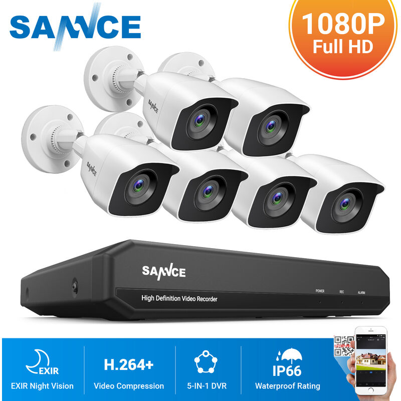 

ANNKE Vigilancia 16K 4K Ultra HD PoE Sistema de seguridad de video en red 16CH 4K H.265 + NVR de vigilancia con 16 cámaras HD de alta definición de